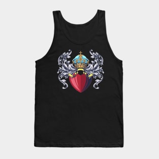 A coat of arm crest heraldic medieval knight with heart or love symbol Tank Top